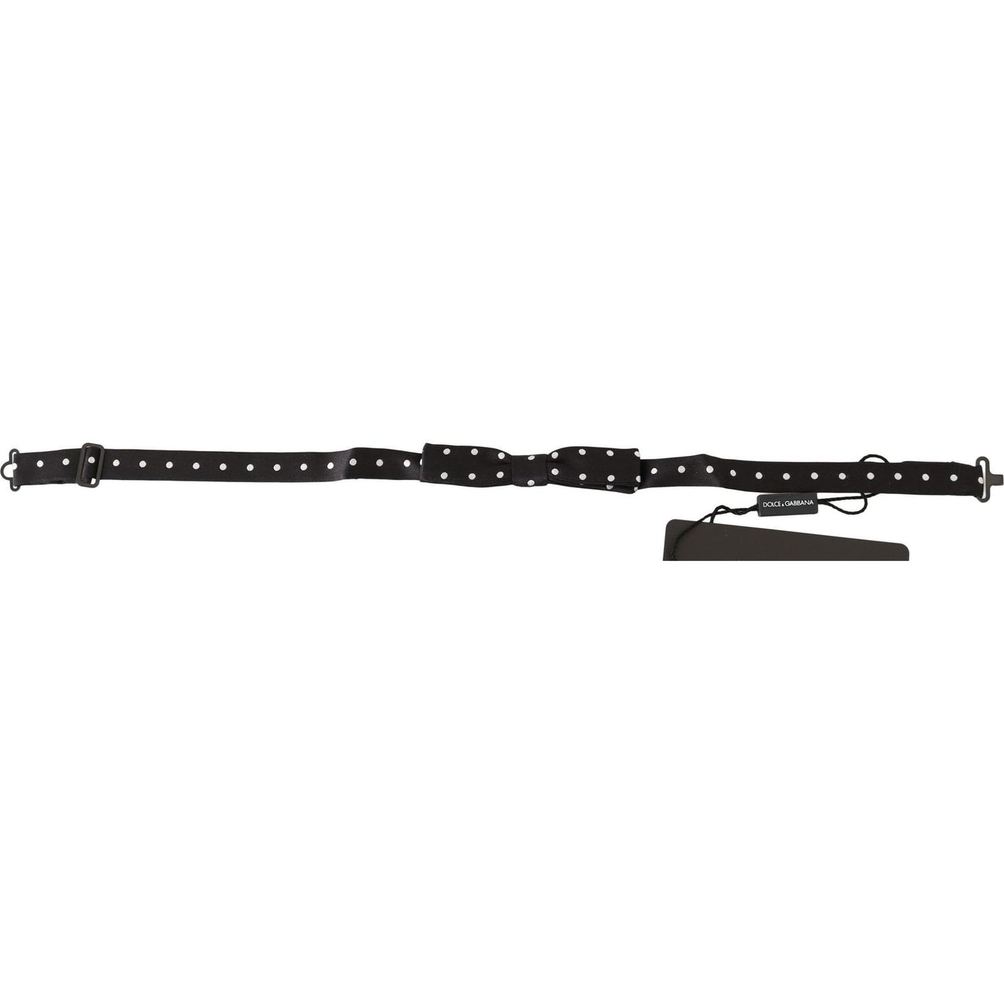 Dolce & Gabbana Black 100% Silk Polka Dot Adjustable Neck Bow Tie 1728,67345645728,Accessories,Black,Bowties - Ties and Formal Accessories - Accessories,Dolce & Gabbana,Material: 100% Silk,Men,Men - Accessories,New with tags,Ties & Bowties - Men - Accesso