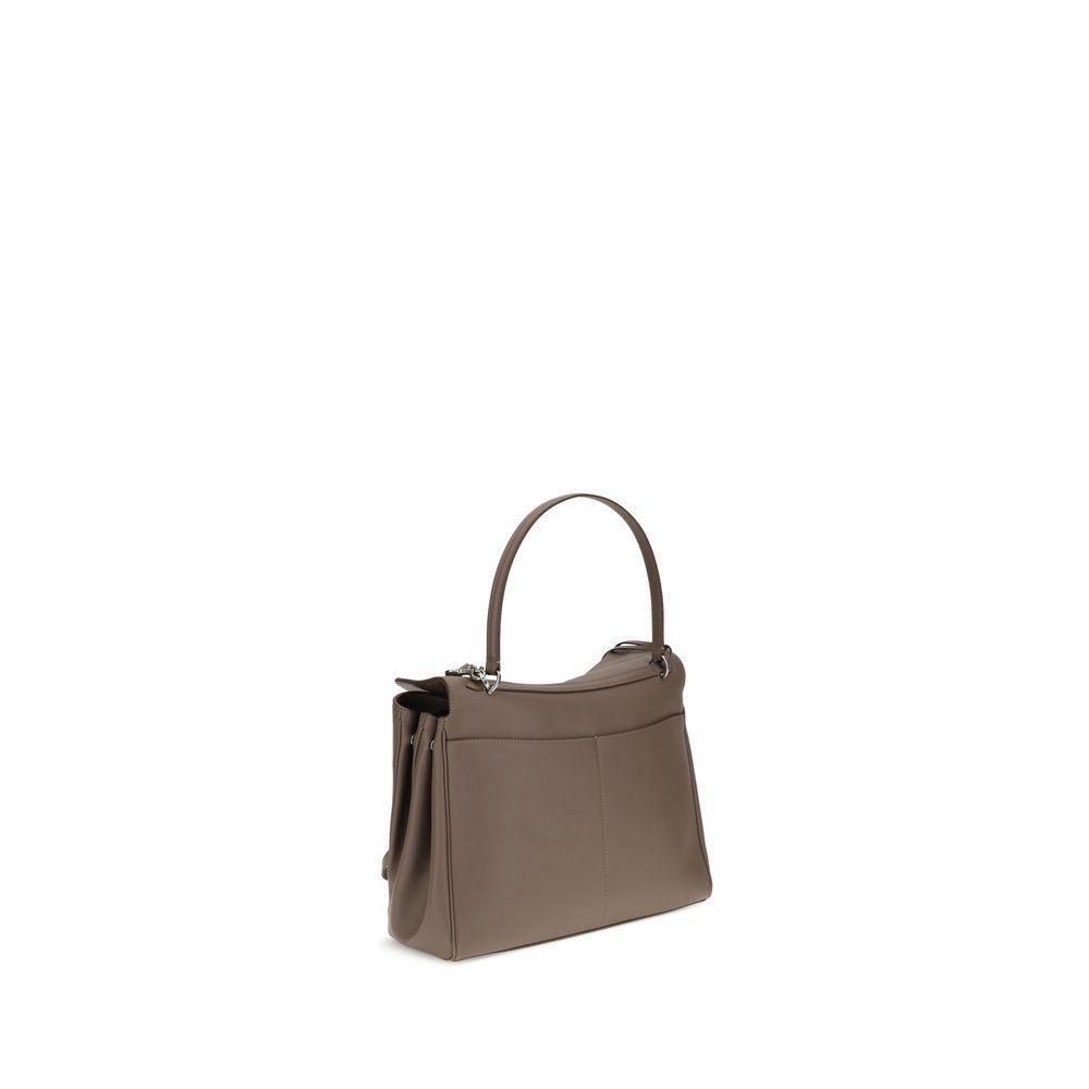 Front view with bag zipped and handles upright.