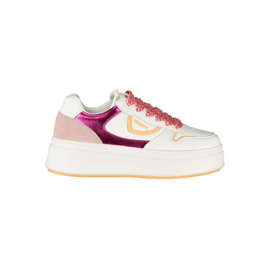 Blauer White Polyurethane Women Sneaker 1728,67403481248,Blauer,EU36/US6,EU37/US7,EU38/US8,EU39/US9,EU40/US10,EU41/US11,New with tags,Platform - Sneakers - Shoes,Shoes,Sneakers - Shoes,White,Women