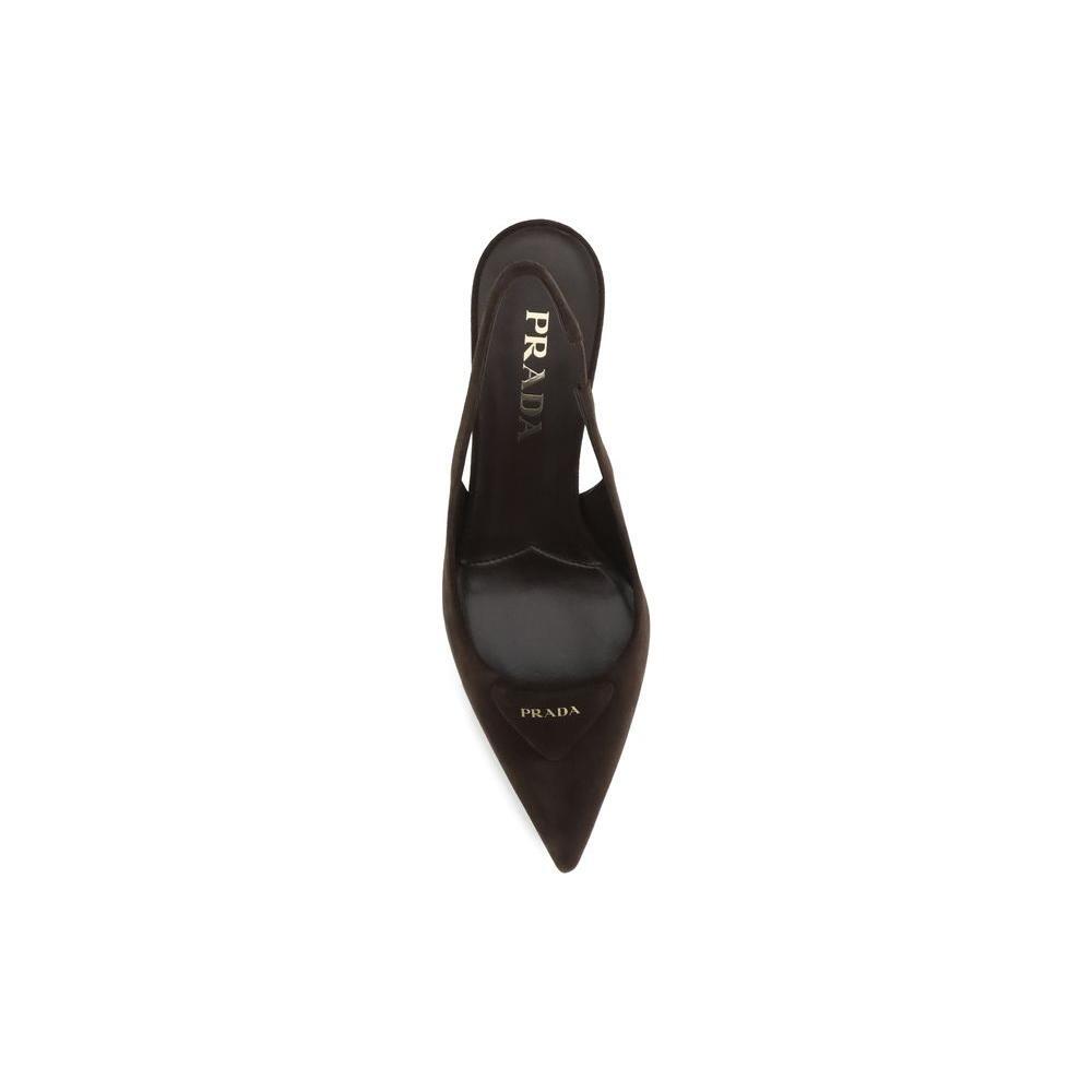 Prada Suede Slingback Pumps PR-1I901MFDD75008F0003-EU40/US10