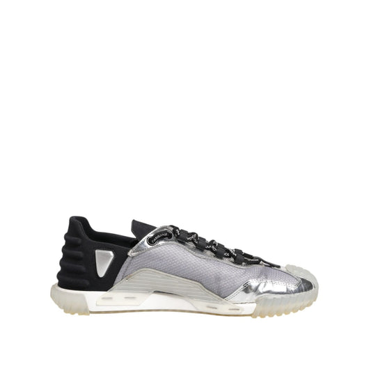 Dolce & Gabbana Black Silver NS1 Men Low Top Sneakers Shoes