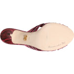 Dolce & Gabbana Pink Leather Heels Slides Sandals Shoes LA11470-36