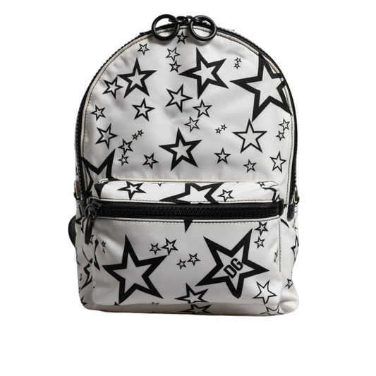 Dolce & Gabbana White DG Stars Print Nylon Travel Backpack Bag Dolce & Gabbana