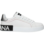 Dolce & Gabbana White Leather Low Tops DO-8547144499465-EU35.5/US5.5