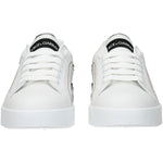 Dolce & Gabbana White Leather Low Tops DO-8547144499465-EU35.5/US5.5