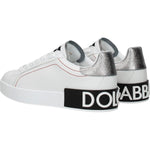 Dolce & Gabbana White Leather Low Tops DO-8547144499465-EU35.5/US5.5