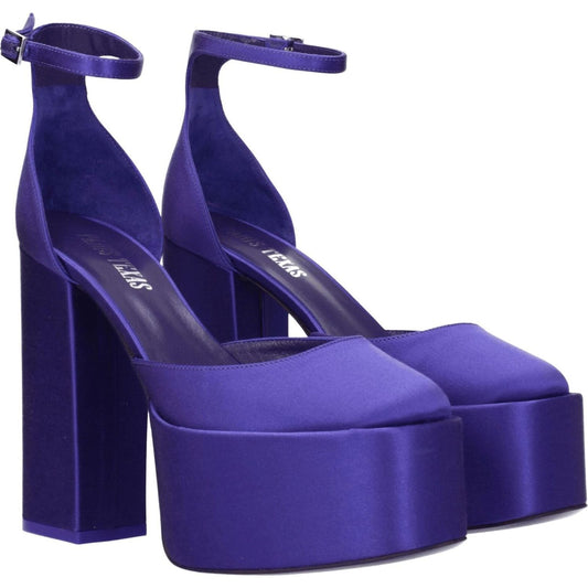 Paris Texas Purple Satin Platforms PA-8547250340105-EU36/US6