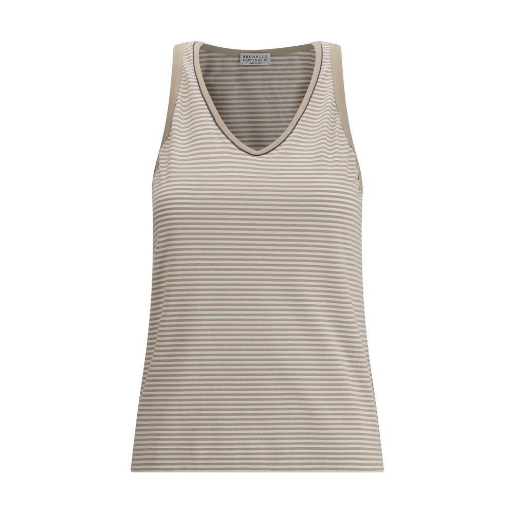 Brunello Cucinelli Striped Tank Top BR-MP928EO510C7015-XL