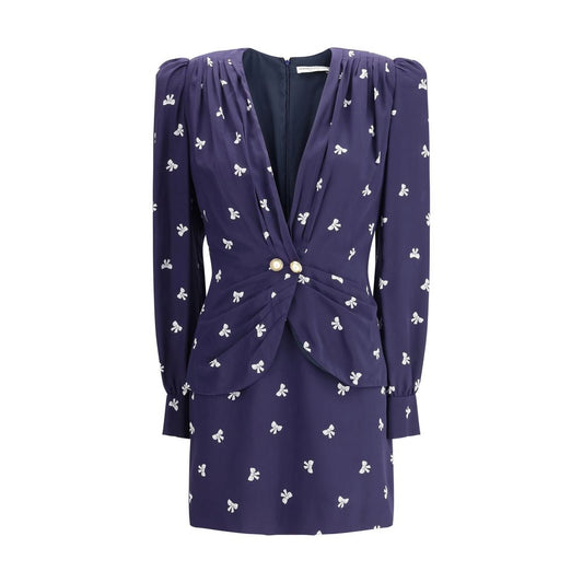 Alessandra Rich Blue Silk Casual Dress