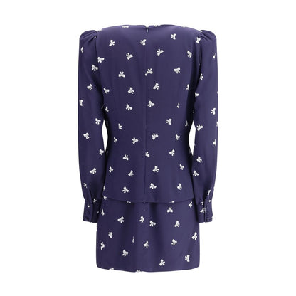 Alessandra Rich Blue Silk Casual Dress