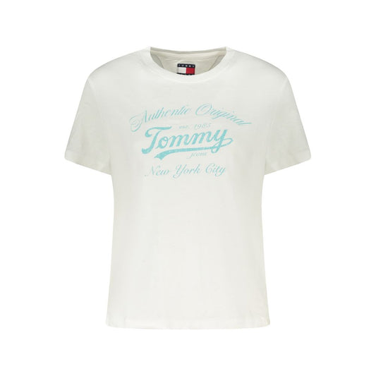 Tommy Hilfiger White Cotton Women T-Shirt TO-39455-S