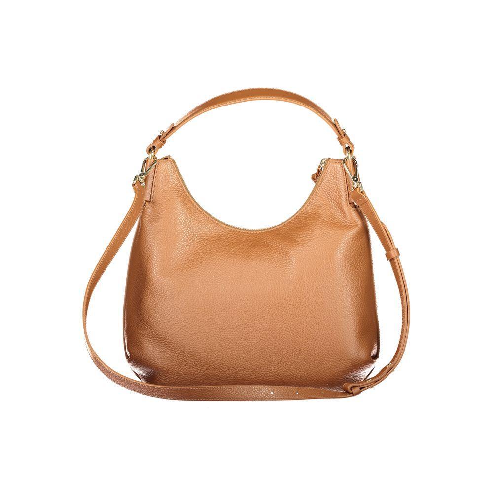 Front view with bag zipped and handles upright.