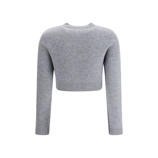 Self-Portrait Wool Cardigan SE-AW25018CAGRGREY-M