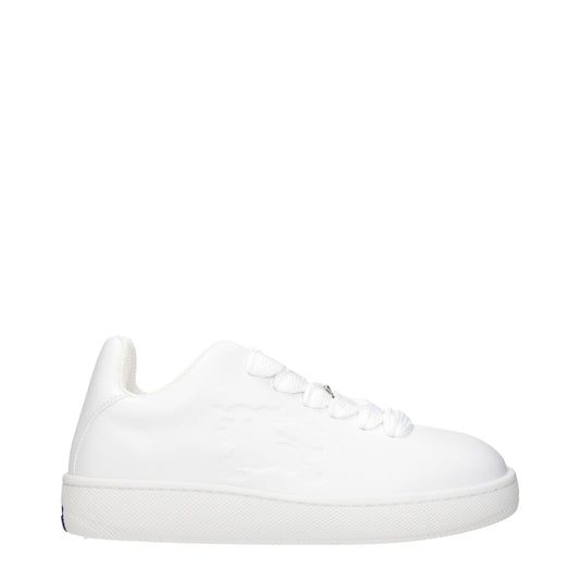 Burberry White Leather Low Tops