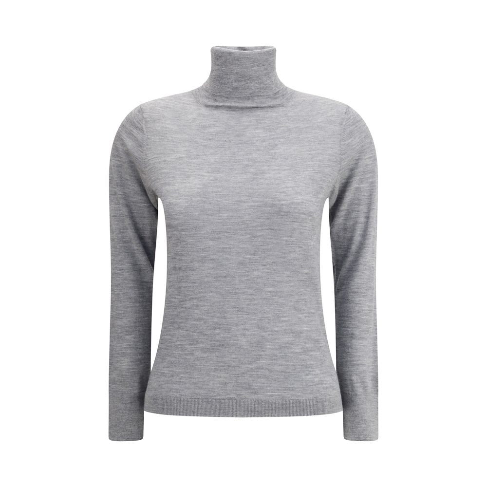 Allude Gray Cashmere Turtleneck