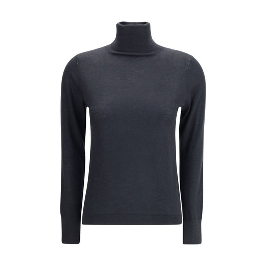 Allude Black Cashmere Turtleneck
