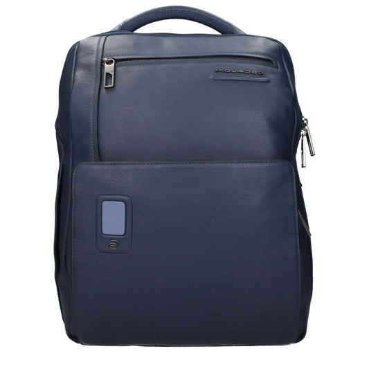 Piquadro Blue Leather Backpack 1728,75667636384,Backpacks - Bags,Bags,Blue,Men,New with tags,Piquadro