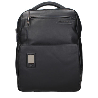 Piquadro Black Leather Backpack 1728,75667636384,Backpacks - Bags,Bags,Black,Men,New with tags,Piquadro