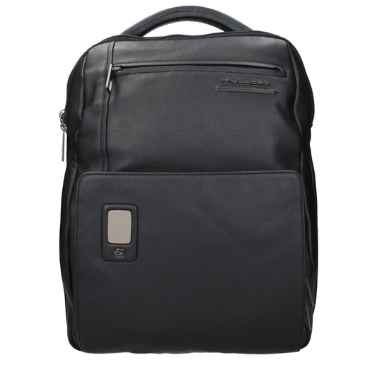 Piquadro Black Leather Backpack 1728,75667636384,Backpacks - Bags,Bags,Black,Men,New with tags,Piquadro