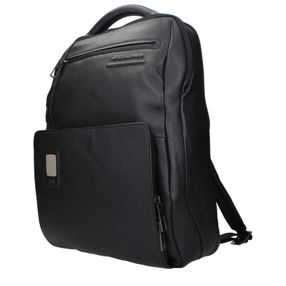 Piquadro Black Leather Backpack 1728,75667636384,Backpacks - Bags,Bags,Black,Men,New with tags,Piquadro