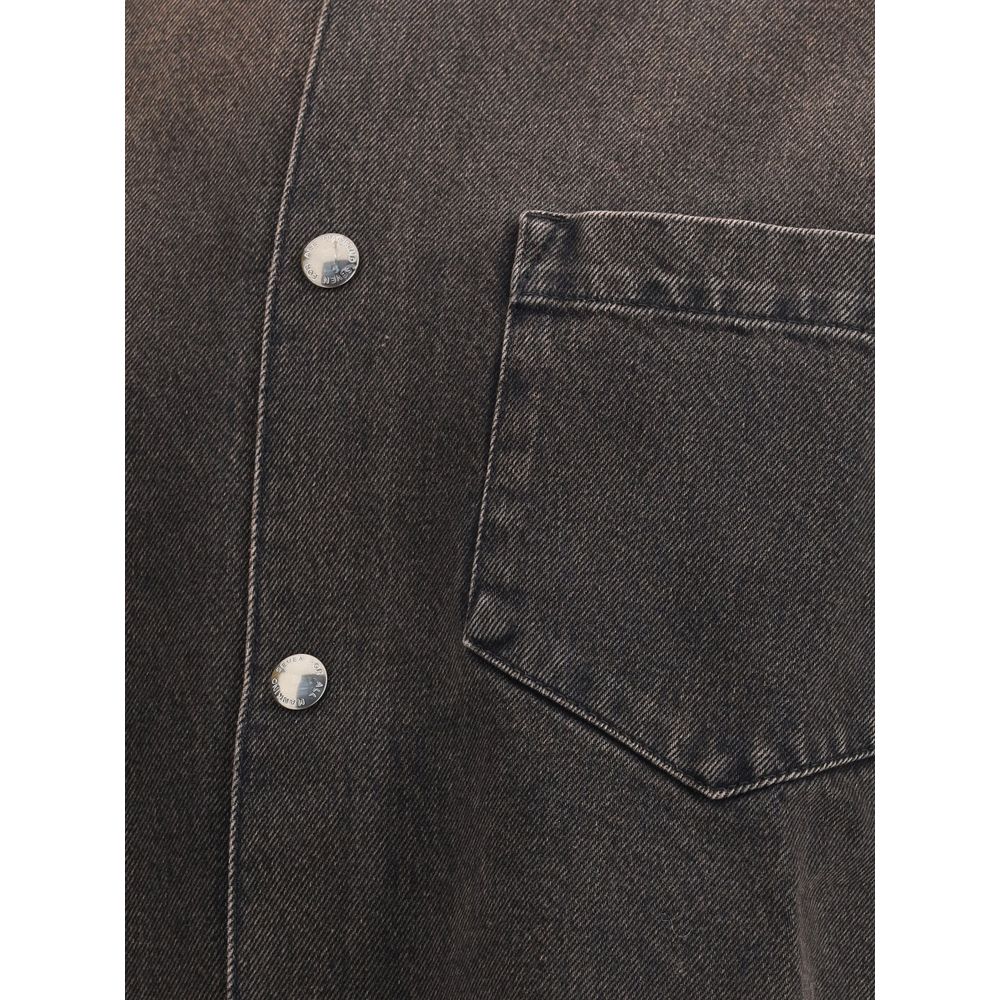 7FOR Black Cotton Denim Jacket