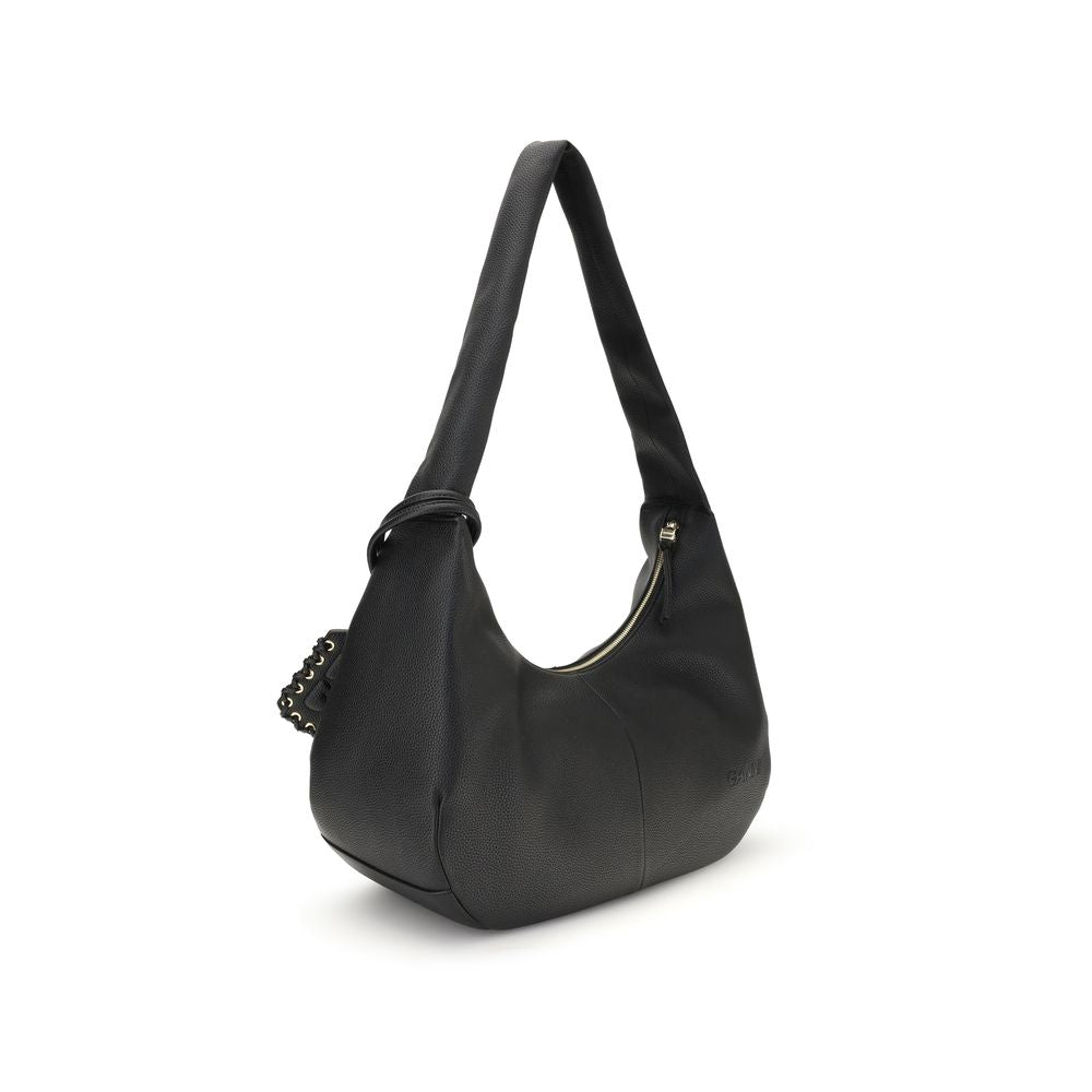 Ganni Black Recycled Polyester Shoulder Bag