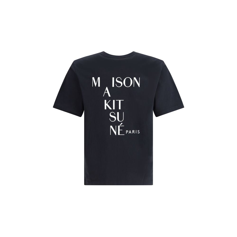 Maison Kitsuné Black Cotton T-Shirt