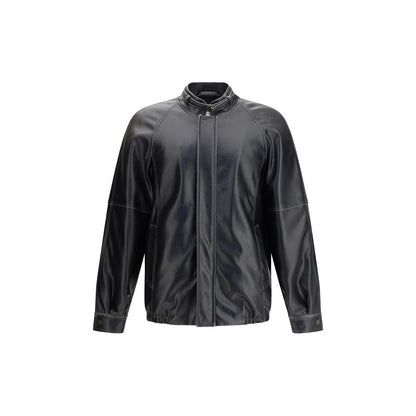 MM6 Black Polyester Bomber