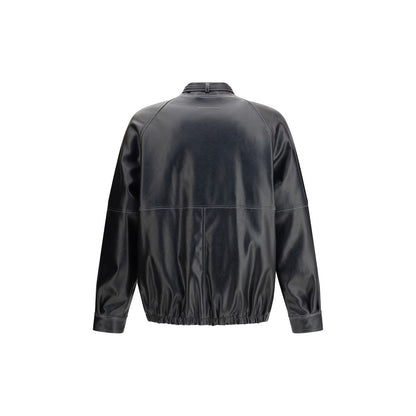MM6 Black Polyester Bomber