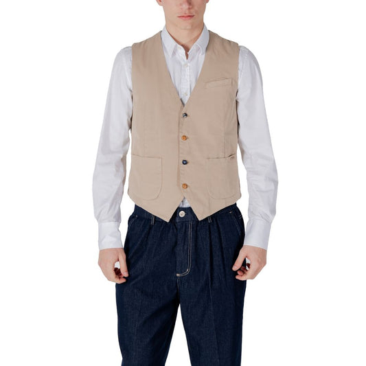 Gianni Lupo Beige Cotton Suit