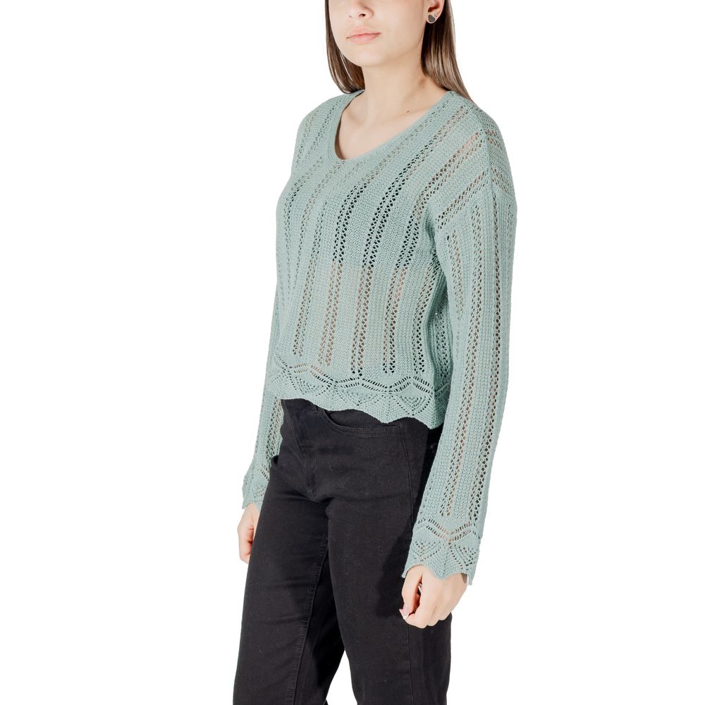 Only Turquoise Recycled Cotton Sweatshirt 1728,71956299936,Clothing,IT44|L,New with tags,Only,Sweaters - Clothing,Sweatshirts - Sweaters - Clothing,Turquoise,Women