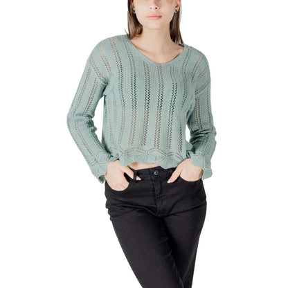 Only Turquoise Recycled Cotton Sweatshirt 1728,71956299936,Clothing,IT44|L,New with tags,Only,Sweaters - Clothing,Sweatshirts - Sweaters - Clothing,Turquoise,Women