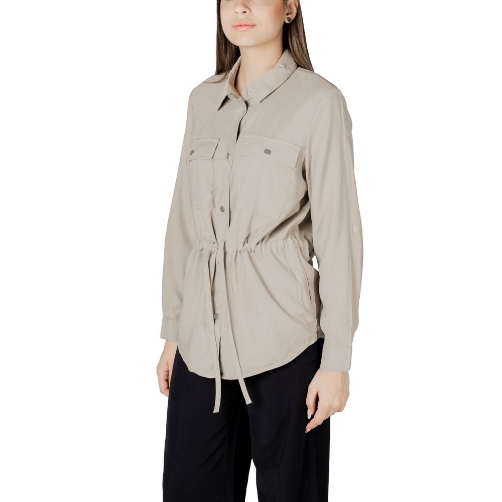 Only Beige Viscose Blouse