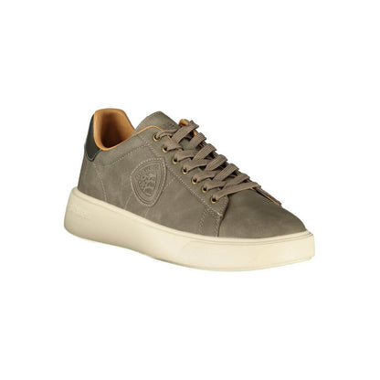 Blauer Grigio Polyurethane Men Sneaker 1728,67403481248,Blauer,EU41/US8,EU42/US9,EU43/US10,EU44/US11,Gray,Men,New with tags,Shoes,Sneakers - Shoes