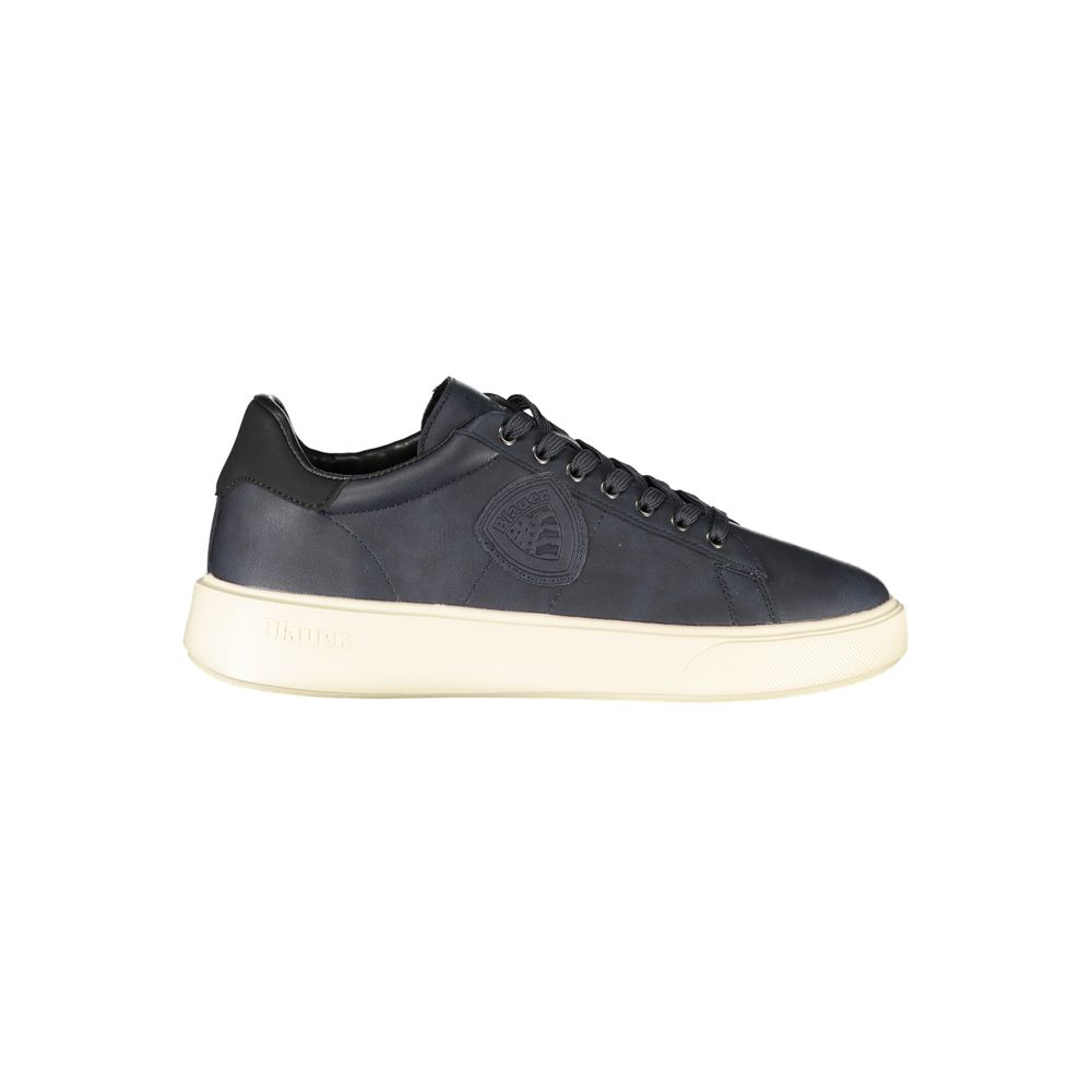 Blauer Blue Polyurethane Men's Sneaker 1728,67403481248,Blauer,Blue,EU41/US8,EU42/US9,EU43/US10,EU44/US11,EU45/US12,EU46,Low Tops - Sneakers - Shoes,Men,New with tags,Shoes,Sneakers - Shoes