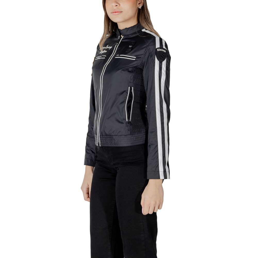 Blauer Black Polyamide Biker Jacket 1728,71956299936,Biker Jackets - Jackets & Coats - Clothing,Black,Blauer,Clothing,IT40|S,Jackets & Coats - Clothing,New with tags,Women