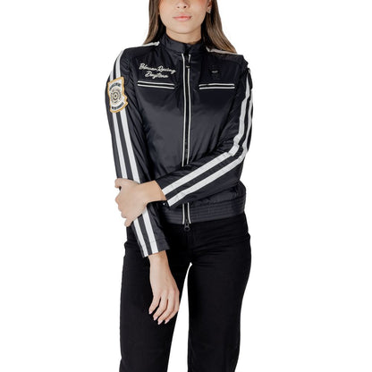Blauer Black Polyamide Biker Jacket 1728,71956299936,Biker Jackets - Jackets & Coats - Clothing,Black,Blauer,Clothing,IT40|S,Jackets & Coats - Clothing,New with tags,Women