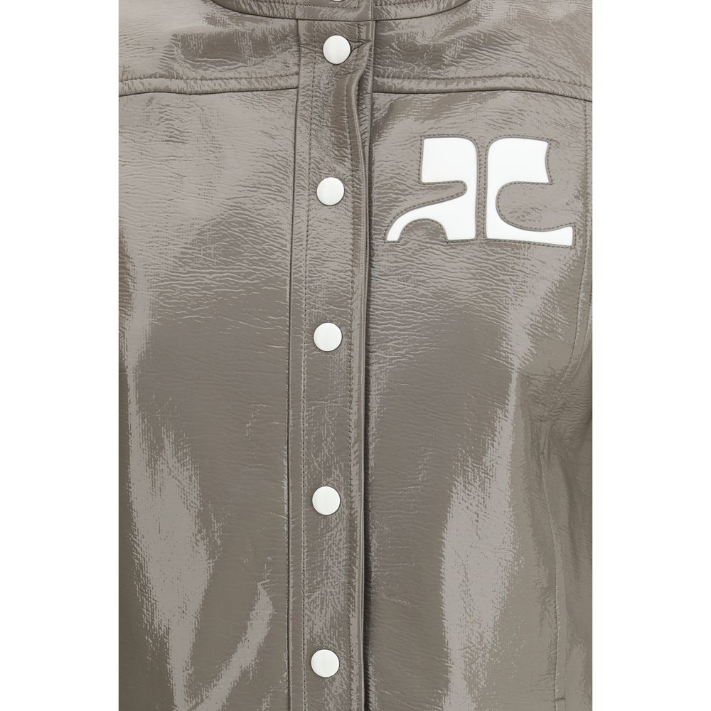 Courrèges Gray Cotton Full-Length Jacket 1728,72470364320,Clothing,Courrèges,Full-Length Jackets - Jackets & Coats - Clothing,Gray,IT36 | XS,IT40 | M,Jackets & Coats - Clothing,New with tags,Women