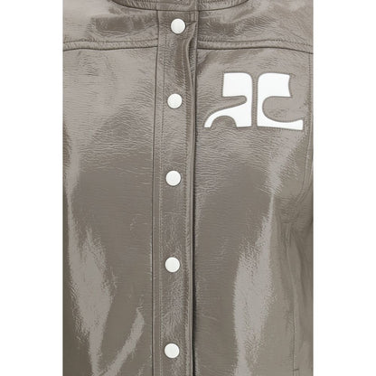 Courrèges Gray Cotton Full-Length Jacket 1728,72470364320,Clothing,Courrèges,Full-Length Jackets - Jackets & Coats - Clothing,Gray,IT36 | XS,IT40 | M,Jackets & Coats - Clothing,New with tags,Women