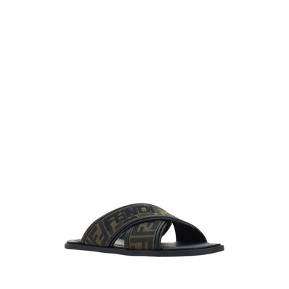 Fendi Black Rubber Slippers 1728,72470364320,Black,EU39/US6,EU40/US7,EU41/US8,EU42/US9,Fendi,Men,New with tags,Sandals - Shoes,Shoes,Slippers - Sandals - Shoes