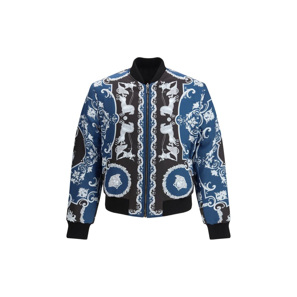 Versace Black Polyamide Bomber 1728,72470364320,Black,Bombers - Jackets & Coats - Clothing,Clothing,IT48 | M,IT50 | L,IT52 | XL,Jackets & Coats - Clothing,Men,New with tags,Versace