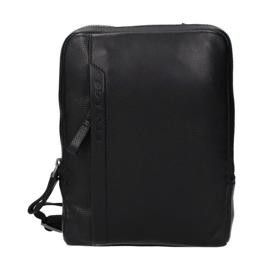 Piquadro Black Leather Crossbody Bag 1728,75667636384,Bags,Black,Crossbody Bags - Bags,Men,New with tags,Piquadro