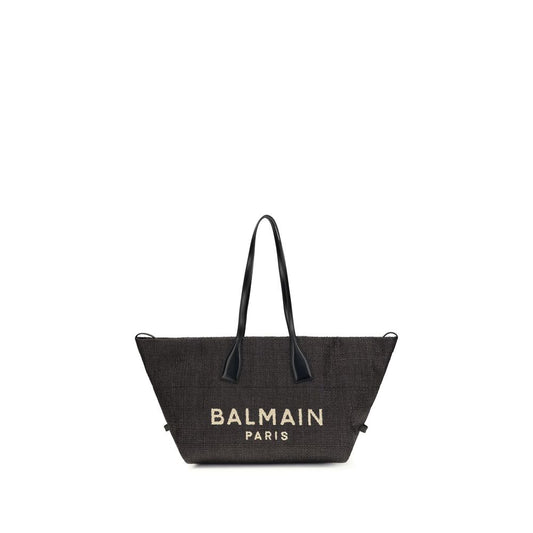 Balmain Black Raffia Shoulder Bag 1728,72470364320,Bags,Balmain,Black,New with tags,Shoulder Bags - Bags,Women