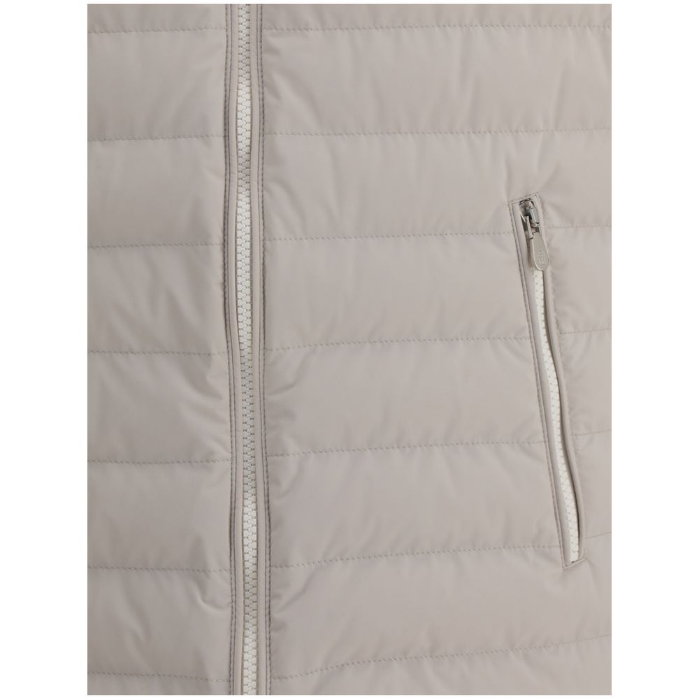 Brunello Cucinelli Beige Polyamide Jackets And Coat Brunello Cucinelli