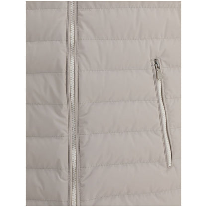 Brunello Cucinelli Beige Polyamide Jackets And Coat Brunello Cucinelli