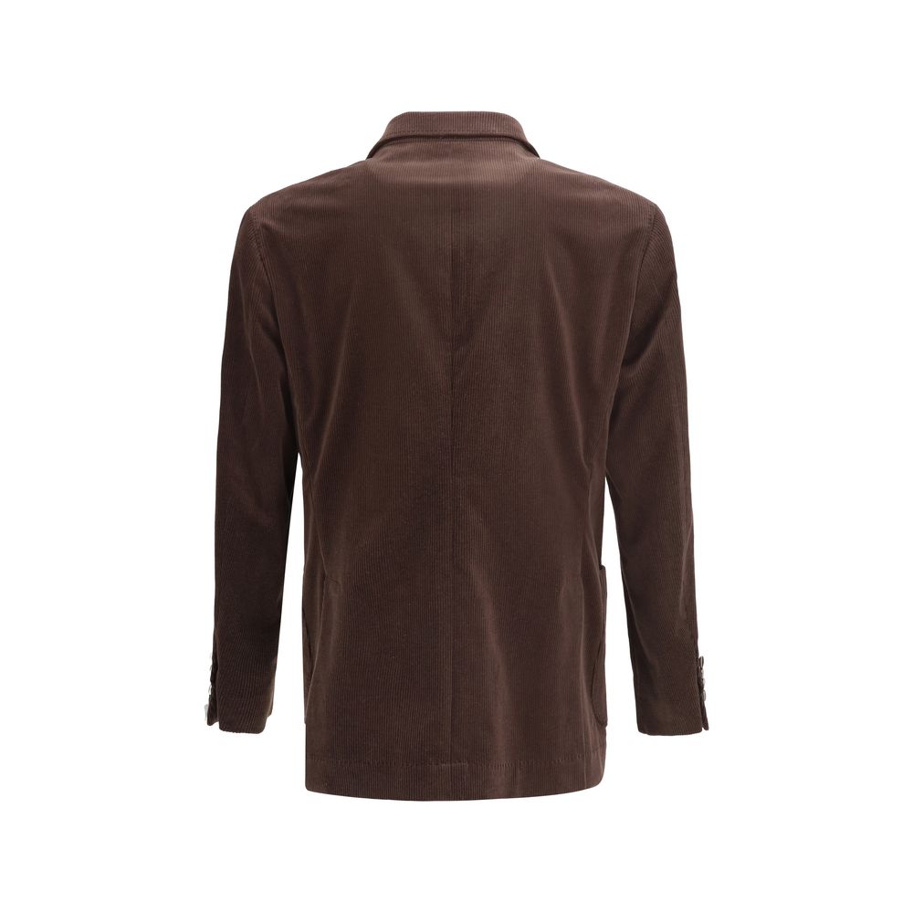 Brunello Cucinelli Brown Cotton Jackets And Coat Brunello Cucinelli