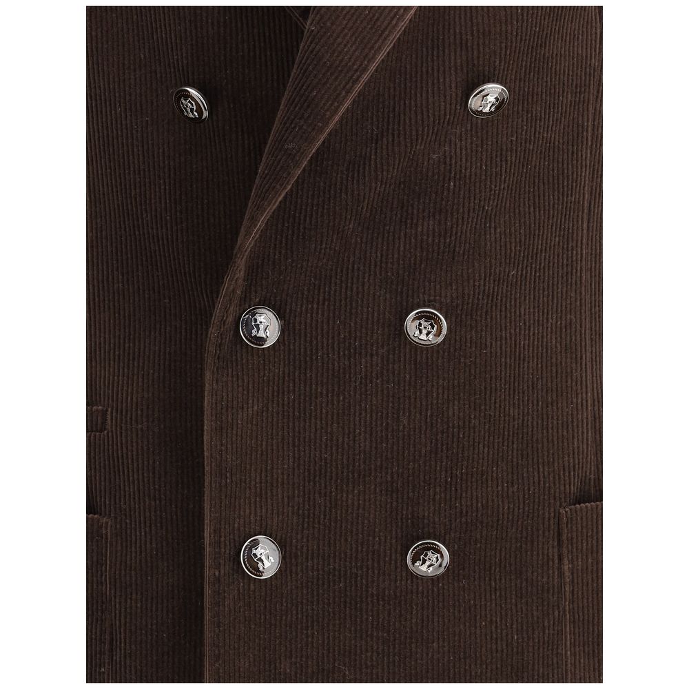 Brunello Cucinelli Brown Cotton Jackets And Coat Brunello Cucinelli