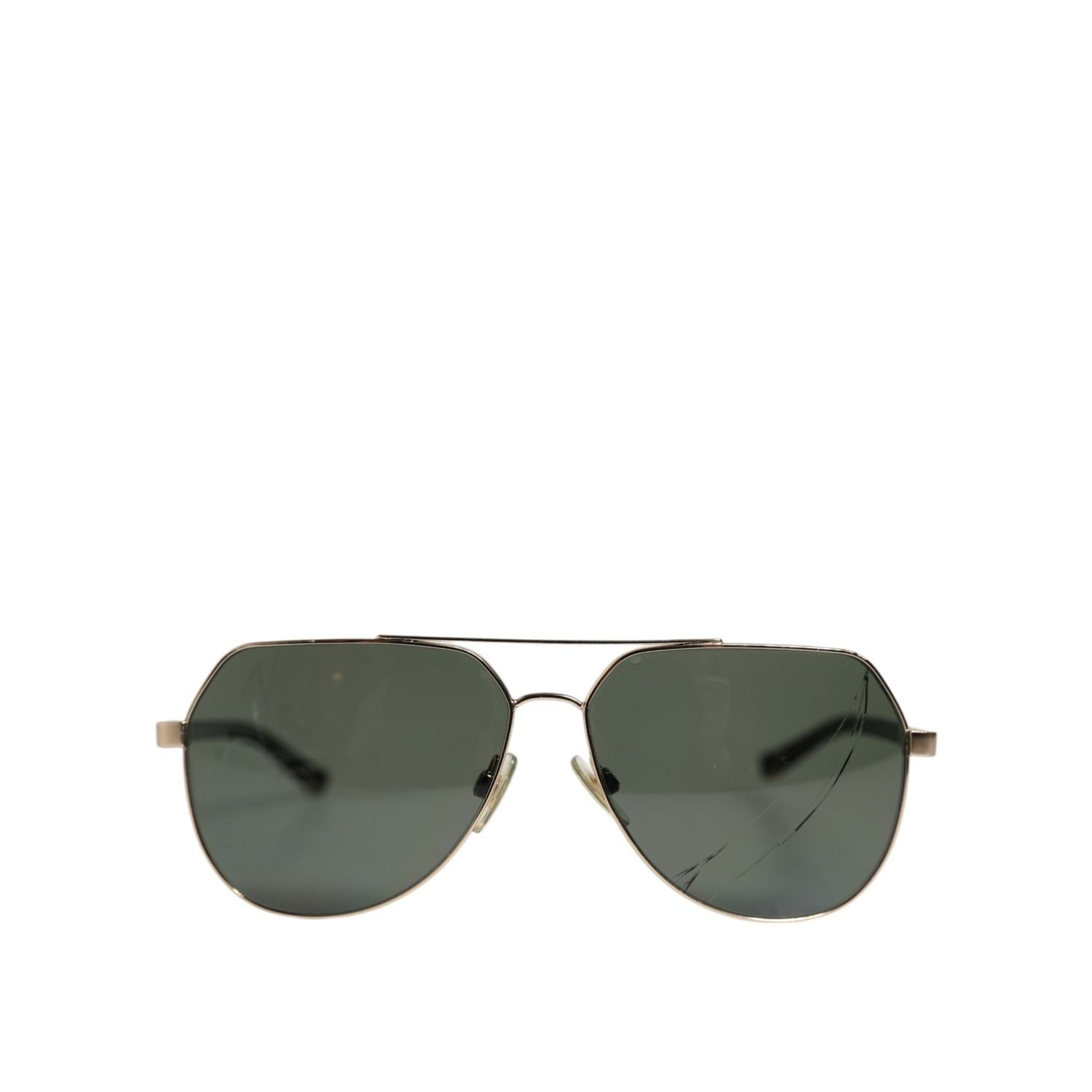 Dolce & Gabbana Black 18K Gold Plated Polarized Steel DG2133K Sunglasses