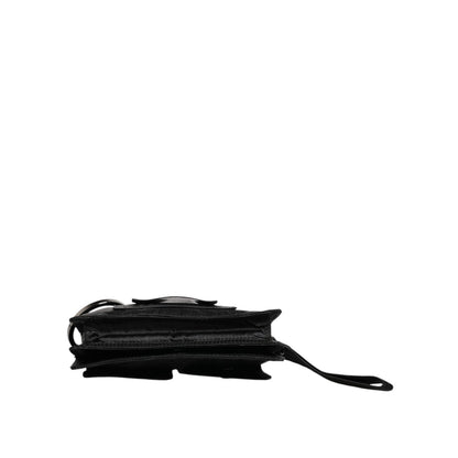 Dolce & Gabbana Black Fabric Logo Two Way Clutch Crossbody Bag