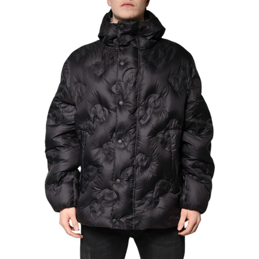 Dolce & Gabbana Black Hooded Parka Coat Winter Jacket Dolce & Gabbana